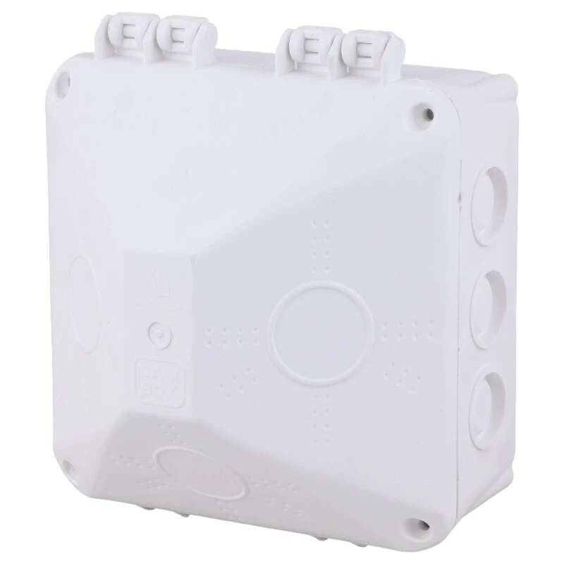 جعبه CAMBOX 15*15 برند ERCO PLAST لولایی روکار (رنگ سفید) نشکن مدل CA360W