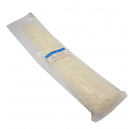 بست پلاستیکی سایز 350*3.6 برند NYLON بسته100عددی سفید